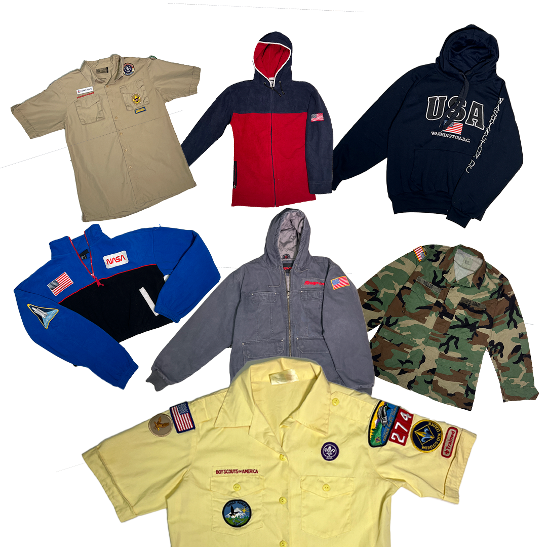 Pack Mix Ropa con la BANDERA AMERICANA